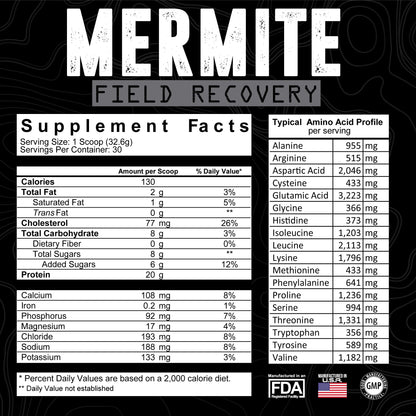 Downrange Supplements | Mermite Field Recovery Protein